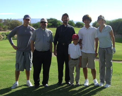 One of two winning foursomes at the Tournament