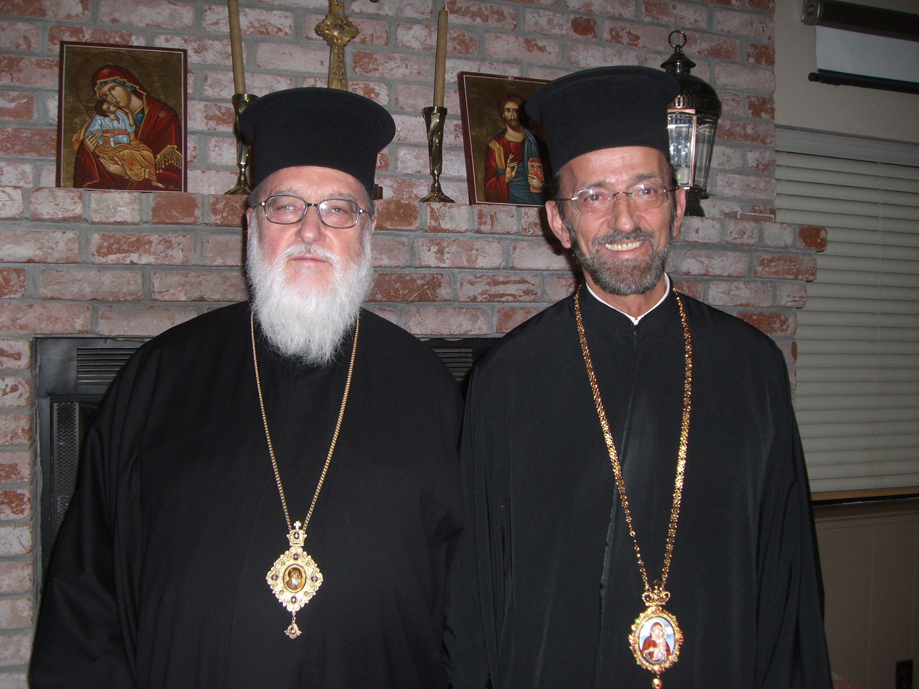 1.	His Excellency Metropolitan Kallistos of Diokleia with His Eminence Metropolitan Gerasimos of San Francisco at the 2008 Clergy Laity Assembly. (photo courtesy of Kristen Bruskas)